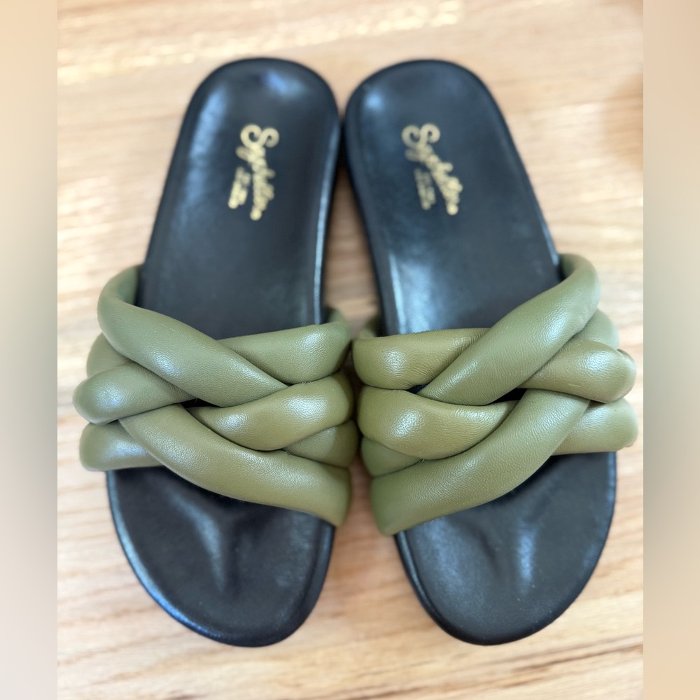 Seychelles Olive Green Braided Sandals